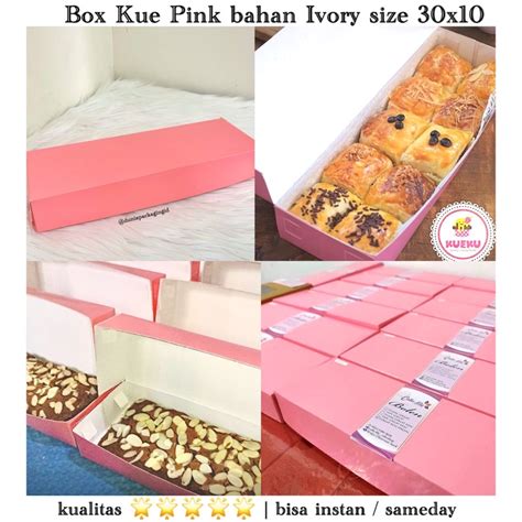 Jual Kotak Kue 30x10 PINK Box Kue Kotak Kue Brownies Bolu Kotak