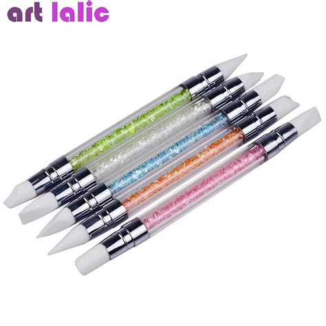 Nail Art Silicone Pointe Brosse 5 Sculpture Peinture Stylo UV Gel