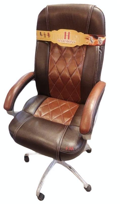 High Back Harmony Leather Office Executive Chair Fixed Arm At Rs