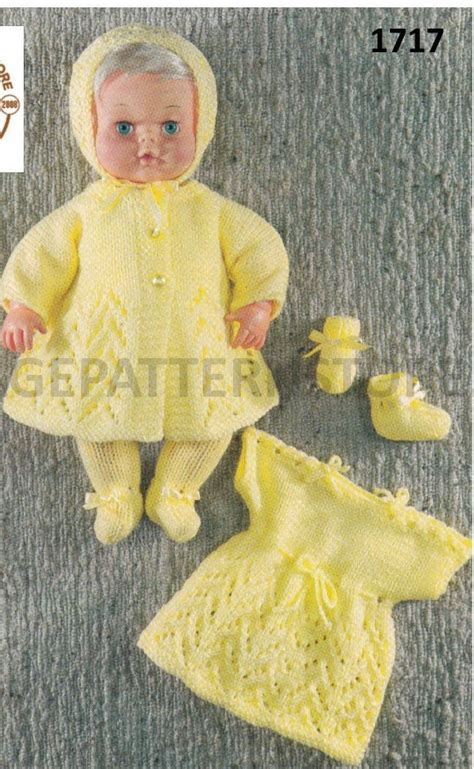 S Vintage Ply And Dk Baby Dolls Clothes Pram Set Dress Coat