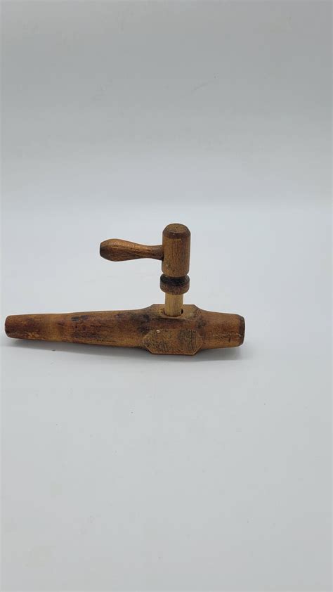 Antique Hand Carved Wooden Spigot Etsy