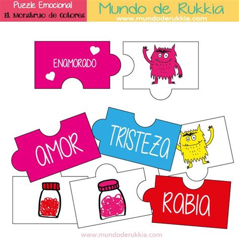 Puzzle Emocional Del Monstruo De Colores Educacion Infantil