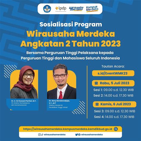 Undangan Sosialisasi Program Wirausaha Merdeka Angkatan Tahun