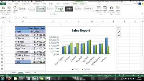 Microsoft Excel Tutorial For Beginners 13 Charts 3d Clustered Column Chart Formatting