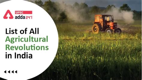 List Of All Agricultural Revolutions In India 1960 2024