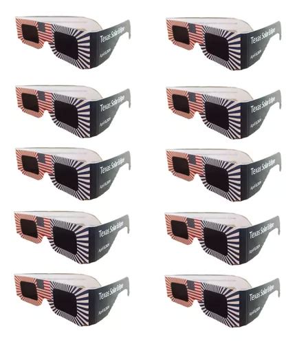 Lentes Gafas Para Eclipse Solar Certificadas Iso 10pz Cuotas Sin