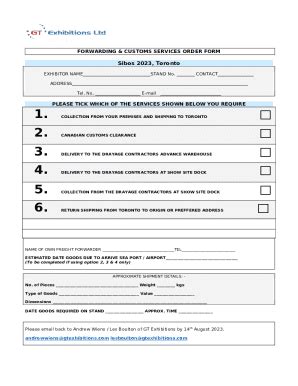 Sibos 2023 Order Doc Template PdfFiller