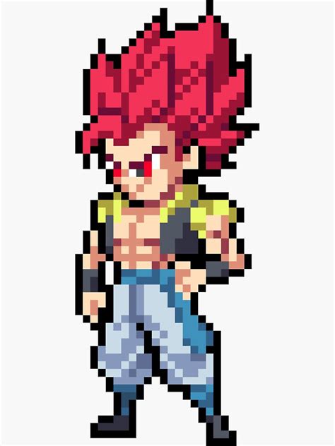 Gogeta Super Saiyan God Hq Pixel Edition Sticker For Sale By