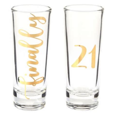 Novelty Shot Glasses For 21st Birthday Party Finally 21 2 Oz 2 Pack Pack Ralphs