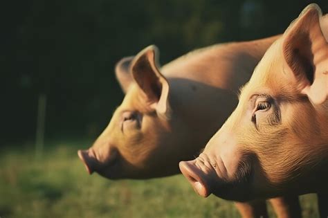 Cerdos y lechones ecológicos en la granja doméstica cerdos en la