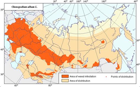 AgroAtlas Weeds Area Of Distribution And Harmfulness Of Chenopodium