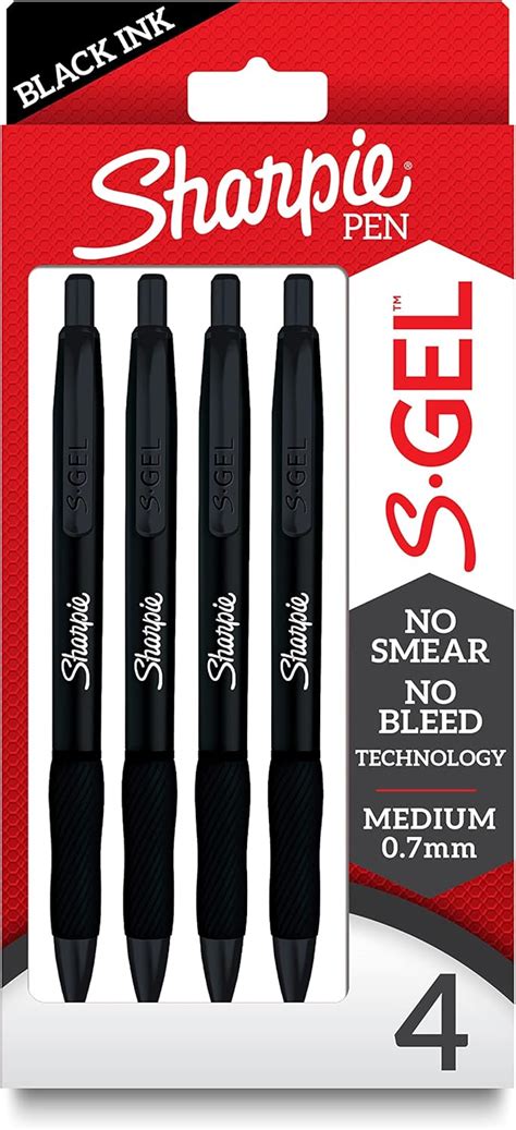 Buy Sharpie S Gel Gel Pens Sleek Metal Barrel Matte Black Medium