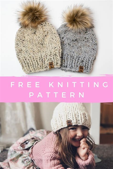 Quick And Easy Chunky Pompom Hat Free Knitting Pattern Artofit