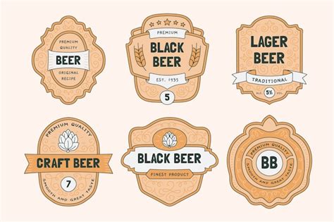 Free Vector Beer Label Design Collection