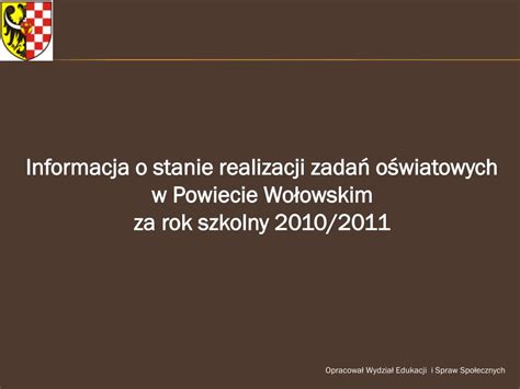 PPT Informacja o stanie realizacji zadań oświatowych w Powiecie