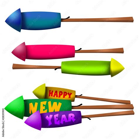 Silvester Raketen Stock Illustration Adobe Stock