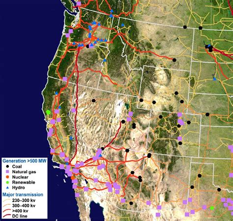 Map Of United States Of America Electricity Grid - United States Of ...