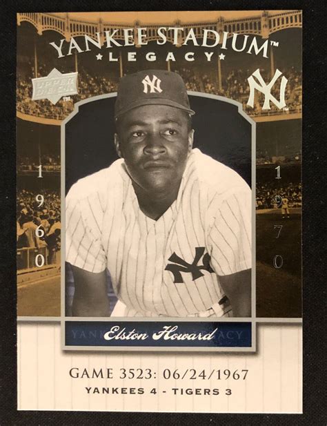 Upper Deck Elston Howard Yankee Stadium Legacy Card Ebay