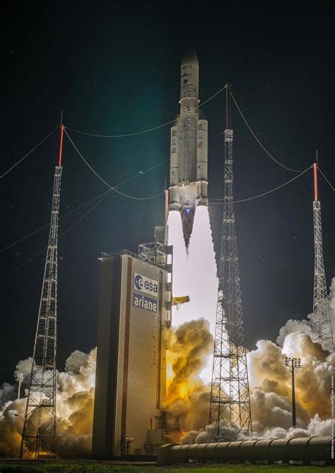 Ariane 5 Rocket Launches 3 Spacecraft Into Orbit From Europes Spaceport In French Guiana