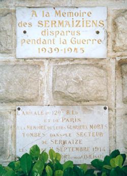 Lieux De M Moire Le Monument Aux Morts De Sermaize Les Bains Pr Sent