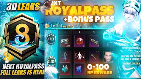 A8 Royal Pass 1 To 100 RP 3D Leaks Is Here Free Upgradable Gun