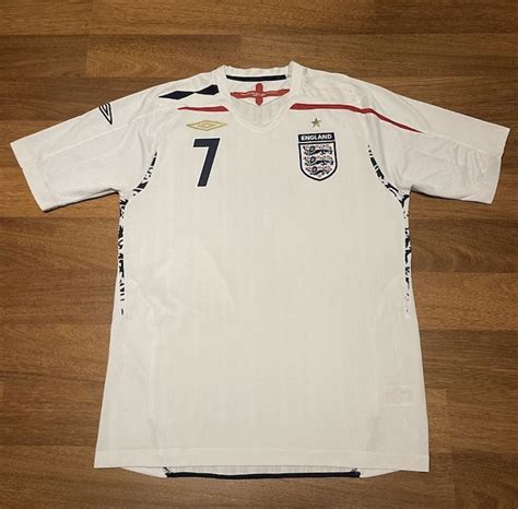 Umbro ENGLAND UMBRO 2007/2009 FOOTBALL HOME JERSEY #7 BECKHAM | Grailed