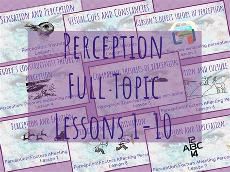 Aqa Gcse Psychology Perception Full Topic Teaching Resources