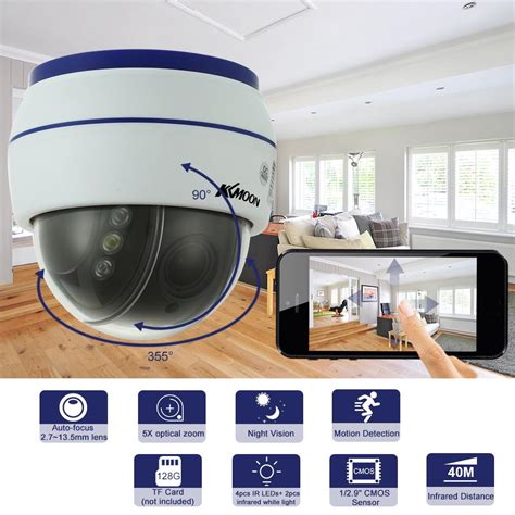 Buy Kkmoon Hd P Wireless Wifi Dome Ptz Ip Camera Mm Auto