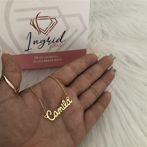 Colar Personalizado Nome Ingrid Joias