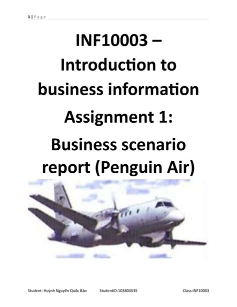 Business Report 103804535 Inf10003 Introduction To Business