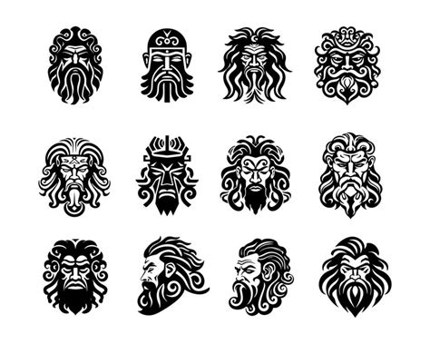 Premium Vector Collection Of Zeus Tattoo Designs