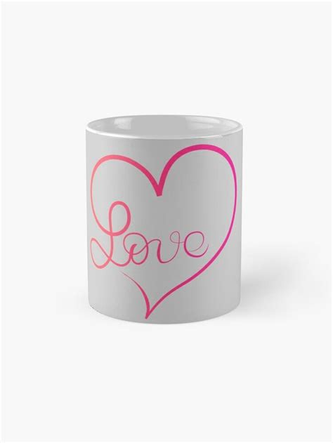 Love Cursive Cute Valentines Day Awesome Heart Design Mug By Mashmosh Redbubble Love In