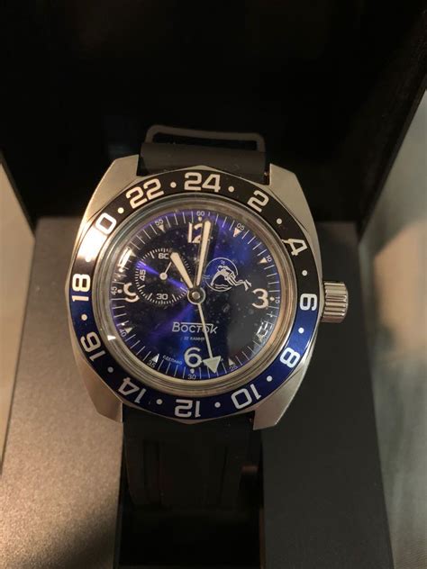 Vostok Gmt Amphibian Classic 170862 Mens Fashion Watches
