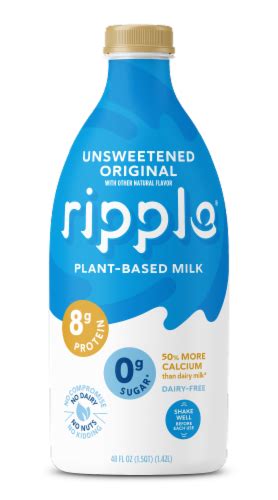 Ripple® Original Unsweetened Plant Based Milk 48 Fl Oz Harris Teeter