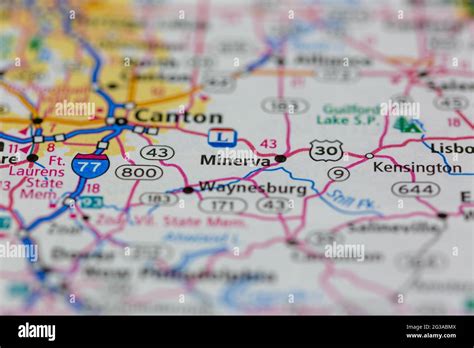 Minerva Ohio On A Map Hi Res Stock Photography And Images Alamy