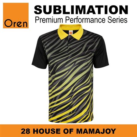 PREMIUM QD71 OREN SPORT Sublimation Baju Polo Microfiber Cool Fit