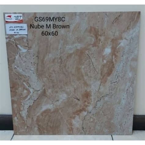 Jual GRANITE LANTAI 60X60 NUBE M BROWN GLOSSY GARUDA PORCELAIN