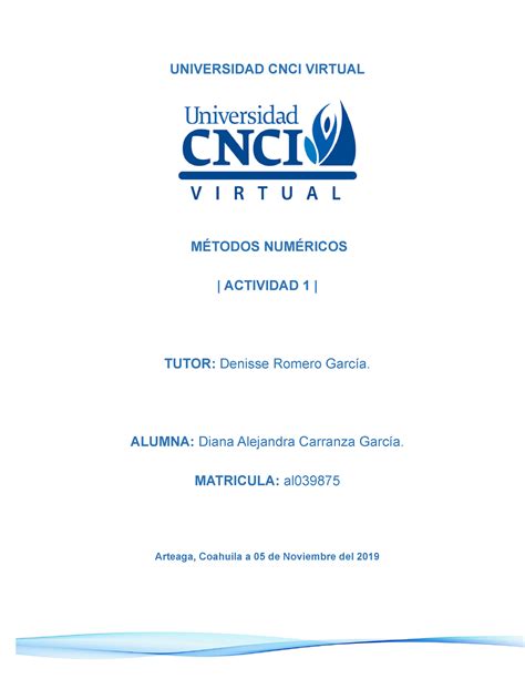 A M Todos Num Ricos Universidad Cnci Virtual M Todos Num Ricos