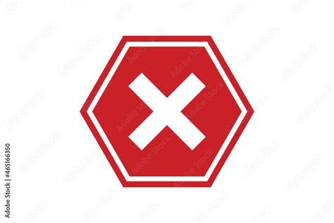 Adblock Or Red Stop Sign Icon On White Background For Website