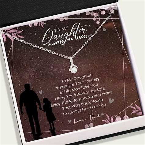 Daughter Gifts – Dad To Daughter Necklace – Alluring Beauty Necklace Pendant – Personalized ...