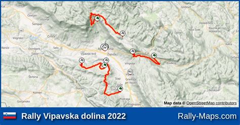 Streckenverlauf Rally Vipavska Dolina 2022 Arc Rallyekartede