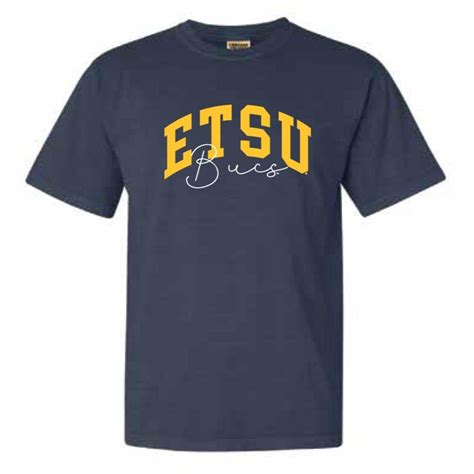 Bucs Etsu Classic Arch Over Script Comfort Colors Tee Alumni Hall