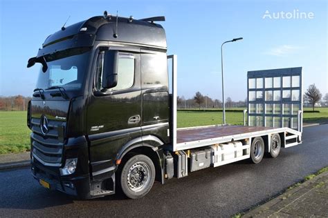 Camion Bisarca Mercedes Benz Actros Oprijwagen Laadvloer Hoogte