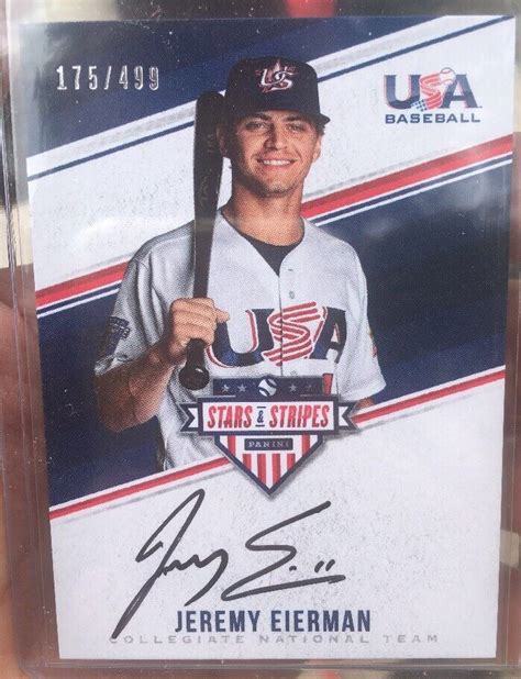 JEREMY EIERMAN 2018 STARS STRIPES ON CARD AUTO AUTOGRAPH 175 499 EBay