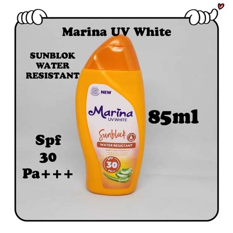 Jual Marina Uv White Sunblock Spf 30PA 85ml Orange Shopee Indonesia