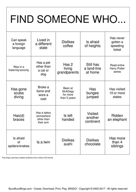 Icebreaker Bingo Cards to Download, Print and Customize!