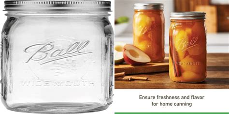 Ball Wide Mouth Quart Oz Mason Jars With Lids And Bands Pack