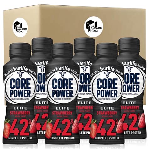 The Award Box Core Power Elite Protein Shakes, Strawberry, 42g Protein