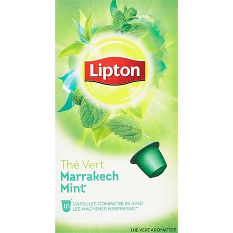 Lipton Thé Vert Marrakech Mint 10 Capsules 25g Cdiscount Au quotidien