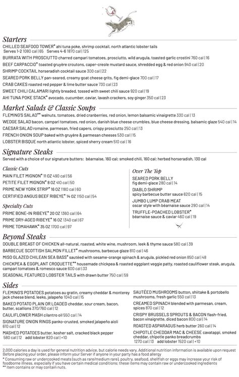 Fleming S Steakhouse Las Vegas NV Menu Updated February 2023